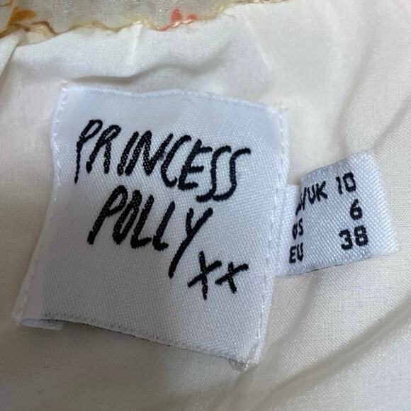 Princess Polly Multicolor Floral Button Tiered Mini A-Line Flared Skirt Size 6 - Picture 4 of 5